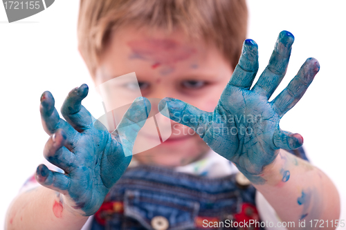 Image of Boy painting