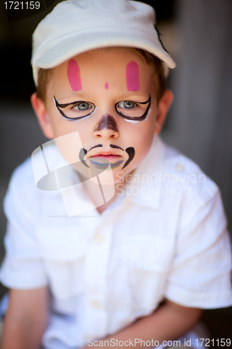 Image of Boy with face painted