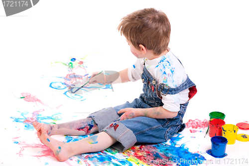 Image of Boy painting