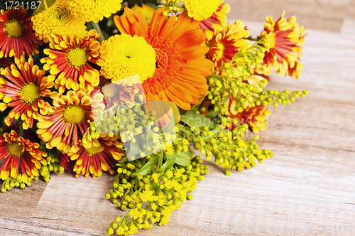 Image of a bouquet of summer flowers, close-up 