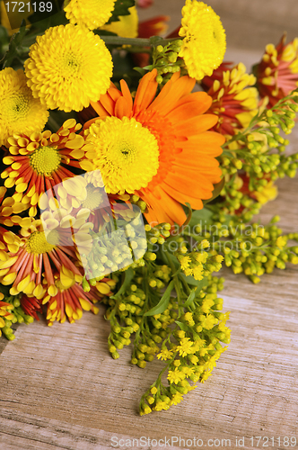Image of a bouquet of summer flowers, close-up 