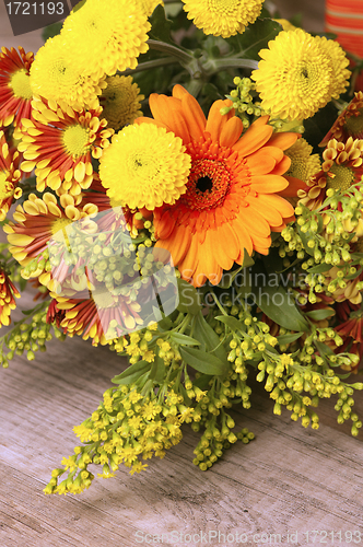 Image of a bouquet of summer flowers, close-up 
