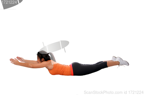 Image of Yoga back stretching exercise fitness