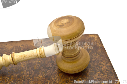 Image of Old book and gavel 