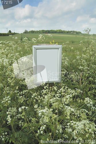 Image of Blank frame in countryside
