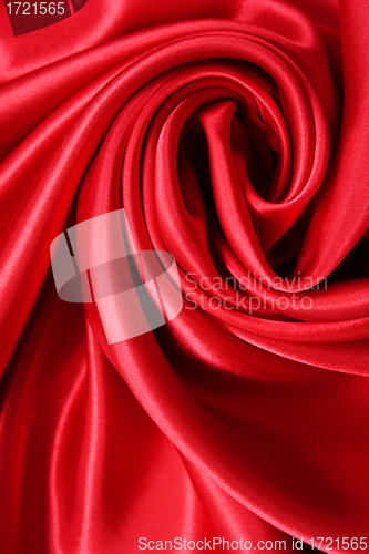 Image of Smooth elegant red silk