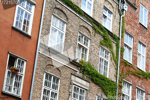 Image of Poland. Gdansk. Walls of old houses 