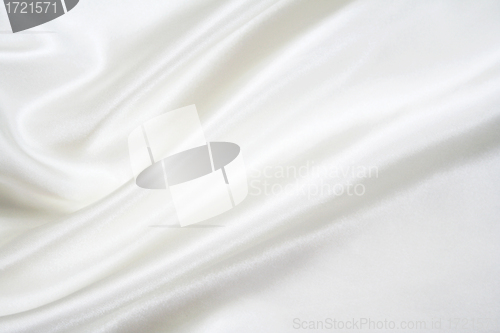 Image of Smooth elegant white silk as background 