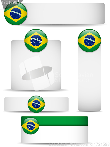 Image of Brazil Country Set of Banners