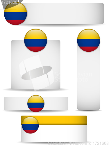 Image of Colombia Country Set of Banners