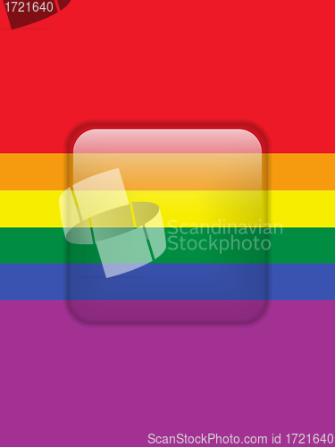 Image of Square Glass Glossy Button Gay