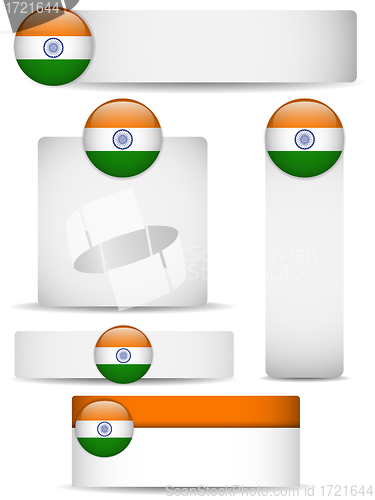 Image of India Country Set of Banners