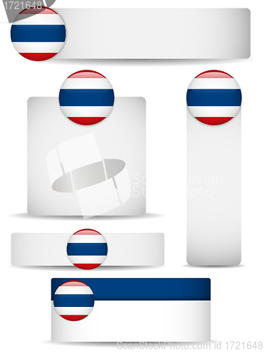 Image of Thailand Country Set of Banners