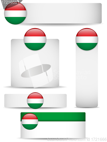Image of Hungary Country Set of Banners