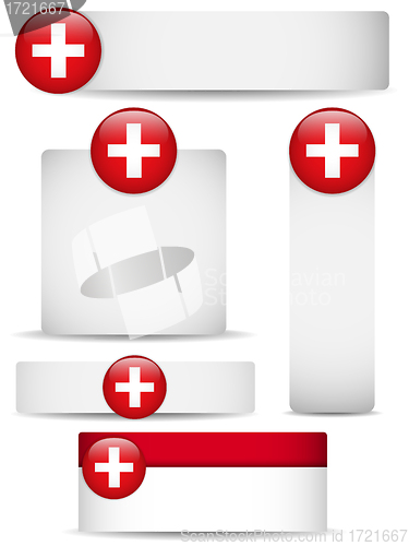 Image of Switzerland Country Set of Banners