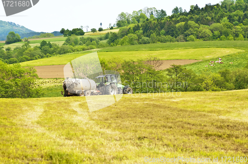 Image of tractor with dung