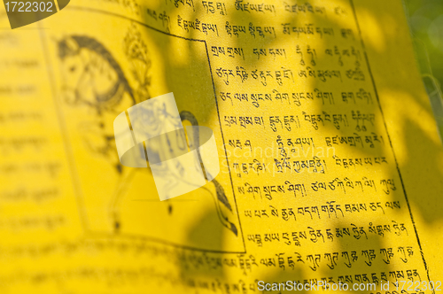 Image of prayer flag of Tibet