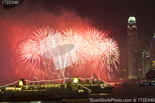 Image of Fireworks in Hong Kong at Chinese New Year