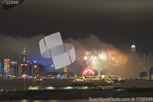 Image of Chinese New Year Fireworks in Hong Kong