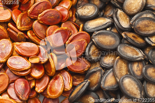 Image of Black and red melon seeds for Chinese New Year