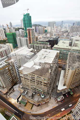 Image of Hong Kong cityscape with crowded buildings