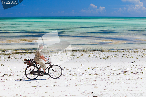 Image of Cycling along tropical beach