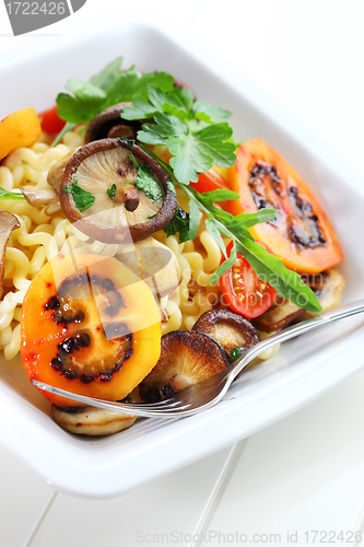 Image of Pasta with mushrooms and tamarillos