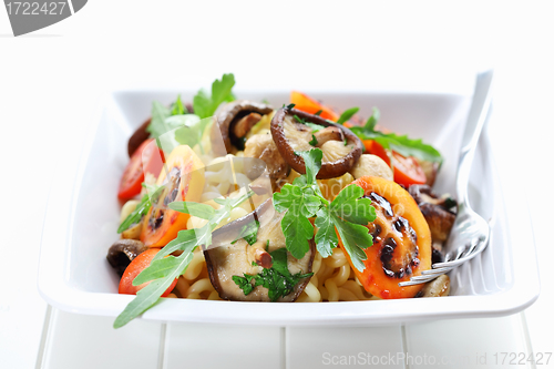 Image of Pasta with mushrooms and tamarillos