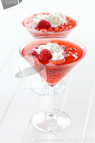 Image of Strawberry jelly with cream