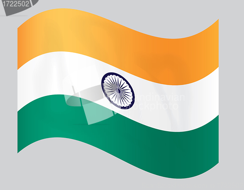 Image of fly-away Indian flag