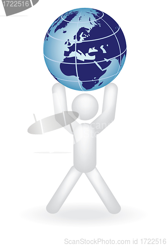 Image of man holding globe