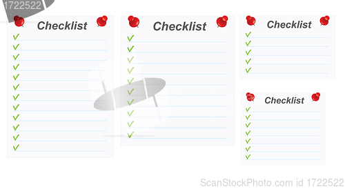 Image of set of blank checklists