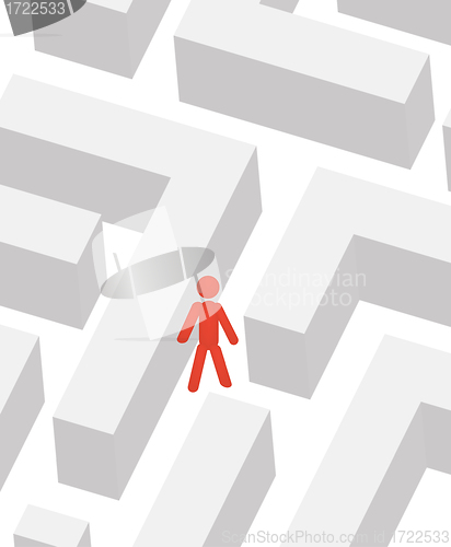 Image of man in labyrinth 