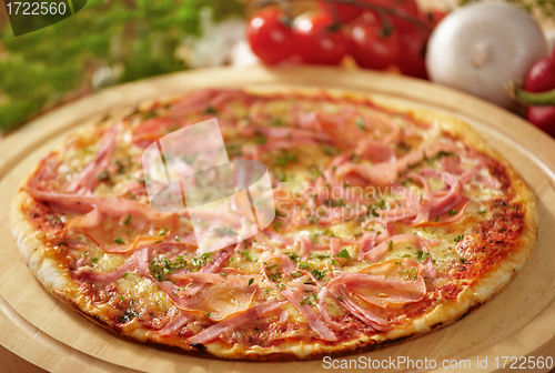 Image of fresh tasty pizza