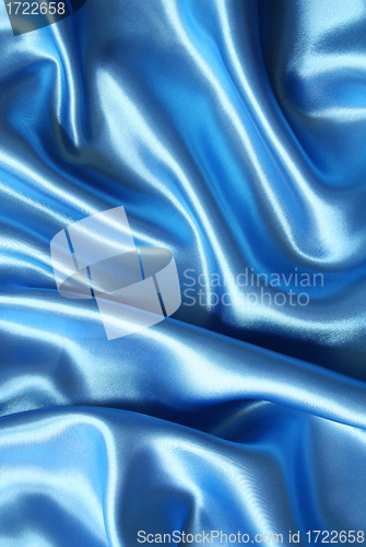 Image of Smooth elegant blue silk 