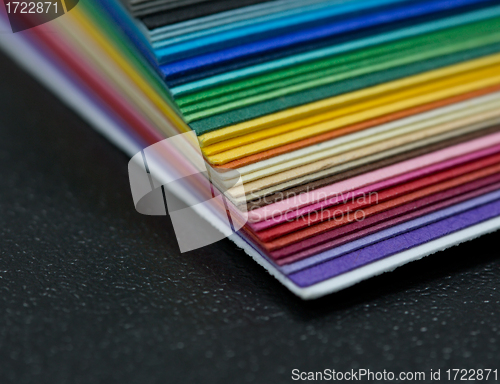 Image of stack of colored paper