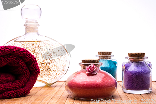 Image of Bath salt and essential oil.