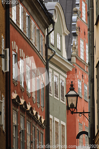 Image of Colorful buildings in Stockholm old town