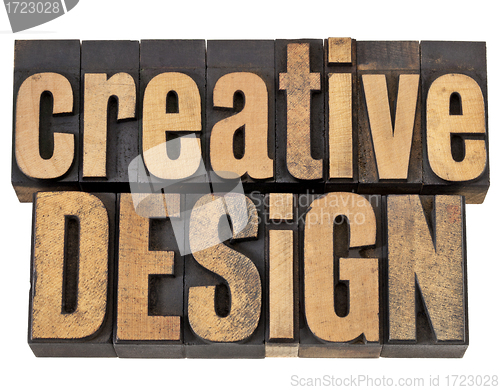 Image of creative design in wood type