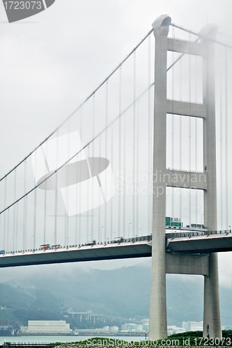 Image of Tsing ma bridge in mist