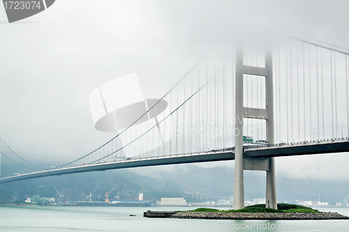 Image of Tsing ma bridge in mist