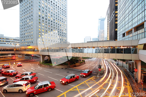 Image of traffic city dusk