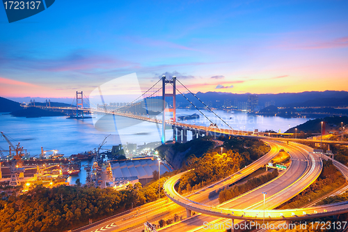 Image of Sunset at Tsing Ma Bridge 