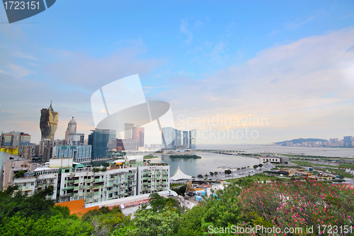 Image of Macau Tower Convention and Sai Van bridge 