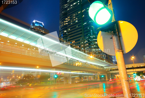 Image of traffic city night