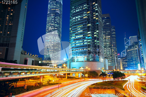 Image of downtown city night
