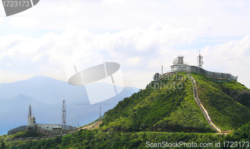 Image of weather station on mountain