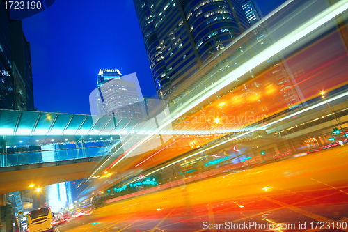 Image of traffic city night