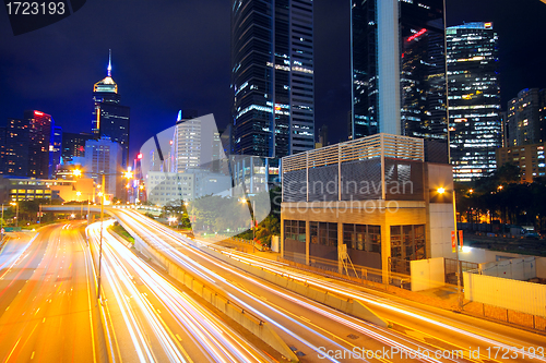 Image of traffic city night