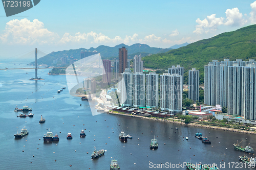 Image of downtown city and ocean
